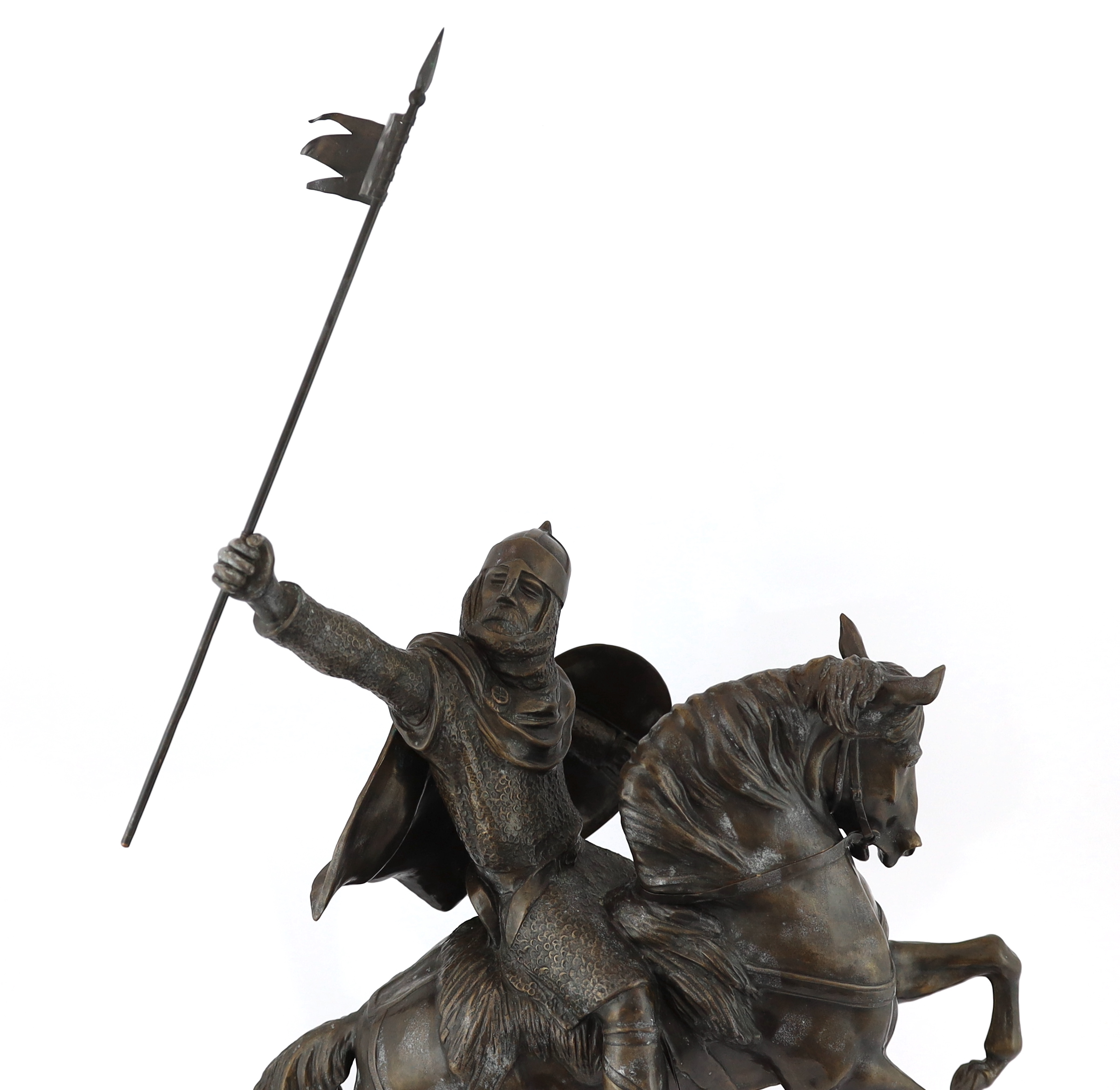 Bernard Winskill (d.1980), a large Royal Worcester foundry bronze equestrian group ‘William the Conqueror’